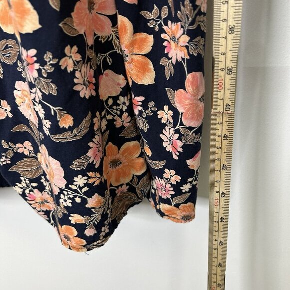 Old Navy Floral Midi Dress Women’s Size XL Puff Sleeves Smocked - Picture 7 of 9